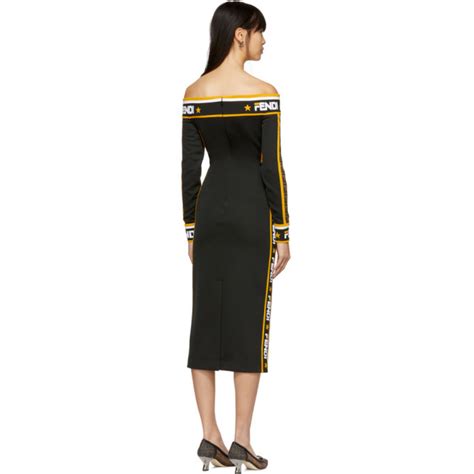 fendi off the shoulderleopard dress|fendi pants.